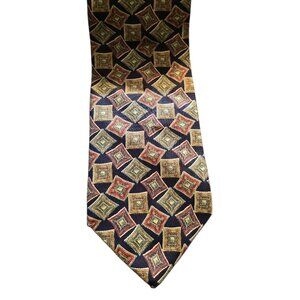 Christian Dior Monisieur Blue/Red Neck Tie 100% Silk